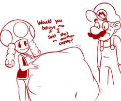 mario mario_(series) princess_peach soft_vore spaghettiz struggling struggling_prey super_mario_bros. toadette vore vore_belly