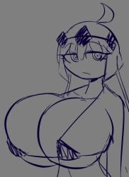 1girls belly big_breasts bikini bikini_top breasts fnf_(full_comfort_style) fnf_entity friday_night_funkin friday_night_funkin_mod full_comfort huge_breasts nikusa_(sugarratio) partially_clothed sketch