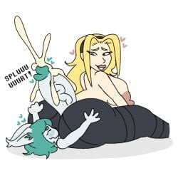 1female 1futa 1girls anthro_on_human assjob big_ass big_breasts big_nipples big_penis bigger_female black_legwear blonde_female blonde_hair breasts_out buttjob covered_buttjob crushed_by_ass cum cum_eruption cumming cumming_from_assjob cumming_from_buttjob dialogue dominant_female ejaculation female futa_on_female futanari grabbing grabbing_ass grabbing_from_behind hot_dogging huge_areolae huge_ass huge_cock human hyper hyper_penis league_of_legends luxanna_crownguard milkbuni on_floor partially_clothed penis_bigger_than_body penis_bigger_than_head power_bottom secretly_loves_it sex shorter_futanari shortstack sitting sitting_on_person size_difference skin_tight small_but_hung smaller_futanari smothering smothering_ass submissive_futa suffocation tagme taller_female taller_girl tight_clothing tight_pants topless topless_female veiny_penis vex_(league_of_legends) yordle yordle_on_human