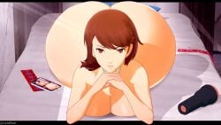 1girls 3d ass_bigger_than_head ass_bigger_than_torso ass_over_shoulder big_breasts cyshen enormous_ass hyper hyper_ass looking_at_viewer persona persona_3 solo_female tagme yukari_takeba