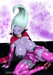 anrisu bulge dr._arinsu dragon_ball dragon_ball_daima futa_only futanari hi_res high_heels huge_breasts latex mommy pointed_ears shihouinsutara