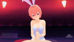 bunny_ears bunny_girl bunnysuit doki_doki_literature_club ecxreaper handjob looking_at_viewer pov pov_eye_contact sayori_(doki_doki_literature_club)