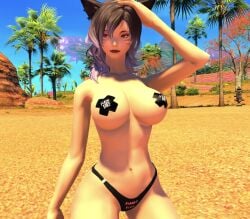 final_fantasy_xiv miqo'te pasties slut