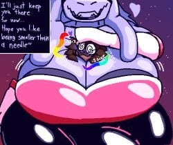 amber_(felineflustered) anthro areola areola_slip asriel_dreemurr asriel_dreemurr_(god_form) between_breasts big_breasts big_bulge blush body_in_breasts boss_monster_(undertale) bovid breasts bulge caprine clothing demon dialogue digital_drawing_(artwork) digital_media_(artwork) domestic_cat duo english_text eyewear face_in_breasts felid feline felineflustered felis glasses gloves goat gynomorph hair hand_on_head handwear heart_symbol huge_breasts huge_bulge hyper hyper_breasts hyper_bulge intersex intersex/intersex latex latex_clothing lips long_ears long_hair low_res mammal micro onomatopoeia rouge_the_bat_(cosplay) sega sharp_teeth shrinking size_difference size_transformation sonic_(series) sonic_the_hedgehog_(series) sound_effects spiral_glasses teeth text thick_bottom_lip thick_thighs transformation undertale undertale_(series)