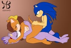 anthro bisexual blaze_the_cat domestic_cat eulipotyphlan felid feline felis female female/female ffm_threesome group hedgehog hiastobasement kiss_on_lips male male/female mammal manx polyamory sega sex sonic_(series) sonic_the_hedgehog sonic_the_hedgehog_(series) sonic_x-treme tiara_boobowski trio