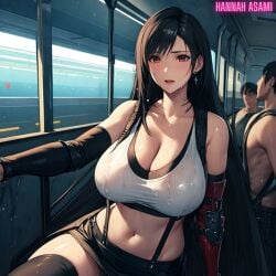 ai_generated final_fantasy final_fantasy_vii hannah_asami-(artist) tank_top tifa_lockhart tifa_lockhart_(cosplay)