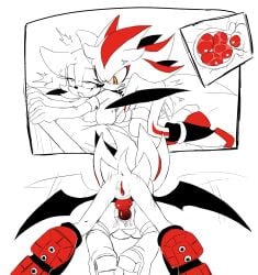 1boy 1girls 1other alien_boy anger_vein bat bat_ears bat_wings benshir boypussy drooling egg_implantation female flapping_wings from_behind hermaphrodite impact_lines intersex intersex/female intersex_penetrating knot knotted_penis line_art male one_eye_closed red_streak rouge_the_bat shadow_the_hedgehog sharp_teeth sheath sonic_(series) sonic_the_hedgehog_(series) tagme tear tears_of_pleasure unusual_anatomy