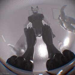 1:1 3d_(artwork) 4_fingers against_surface anthro anus ass ass_on_glass bent_over breasts butt_grab claws digital_media_(artwork) droplets feet female fingers fisheye_lens fleroyut floor fluffy fur genitals glass glistening glistening_body group hand_on_butt hi_res low-angle_view mamagen multicolored_body multicolored_fur nude nude_anthro nude_female on_glass presenting presenting_hindquarters pussy raised_tail realistic realistic_lighting rear_pussy rear_view sauna shower shower_room solo_focus spread_anus spreading squish steam tail thick_thighs thigh_gap tile tile_ceiling tile_floor tile_wall tuft wall_(structure) water wet wet_body wet_fur wide_hipped_female wide_hips worm's-eye_view