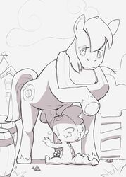 balls big_macintosh_(mlp) dragon duo equine fellatio finegan friendship_is_magic horse male mammal monochrome my_little_pony oral penis sex smooth_skin spike_(mlp) yaoi