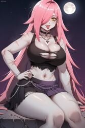 1girls ai_generated ai_hands big_breasts breasts halloween_theme latam_virtual_youtuber long_hair looking_at_viewer neneefthy night outdoors pink_hair public solo_female tagme thighs torn_clothes tupadrev4 virtual_youtuber vtuber yellow_eyes zombie zombie_girl