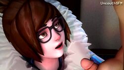 3d animated cum cum_in_mouth ejaculation facial glasses masturbation mei_(overwatch) no_sound overwatch shorter_than_30_seconds shorter_than_one_minute source_filmmaker swallowing uncouthsfm unseen_male_face video