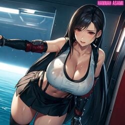 ai_generated final_fantasy final_fantasy_vii hannah_asami-(artist) tank_top tifa_lockhart tifa_lockhart_(cosplay)