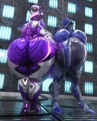 bbw big_ass big_breasts breasts bubble_butt cleavage female huge_ass huge_breasts mag_(warframe) overweight protea_(warframe) qzk_forte thick_thighs warframe wide_hips