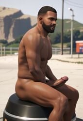 3d african ai_generated ass balls bara big_ass black_penis black_skin bottom bottoming brown_skin completely_nude dark-skinned_male dark_skin franklin_clinton gangster gay grand_theft_auto:v grand_theft_auto_v male male_focus muscular_back muscular_male naked nude nude_male penis pubic_hair render rockstar_games side_view spread_legs tan_skin thug uncensored