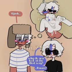 countryhumans cum cum_in_ass cum_on_hand gay_sex handjob male_only russia_(countryhumans) united_states_of_america_(countryhumans)