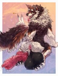 anatomically_correct anatomically_correct_genitalia anatomically_correct_penis animal_genitalia animal_penis anthro anus balls big_balls big_penis bodily_fluids canid canine canine_genitalia canine_penis claws fur gausswolf genital_fluids genitals hi_res huge_balls huge_cock hyper hyper_balls hyper_genitalia hyper_penis knot leaking_precum majmajor male mammal mythological_canine mythological_creature mythology penis precum rear_view solo vein veiny_penis werecanid werecanine werecreature werewolf