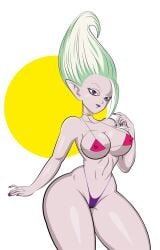 big_boobs big_breasts bikini carloshuaiquil dr._arinsu dragon_ball dragon_ball_daima elf_ears humanoid long_hair pink_body purple_eyes tagme thick_thighs thong_bikini tiny_bikini white_hair