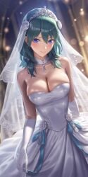 ai_generated blue_eyes blue_hair breasts byleth_(female)_(fire_emblem) byleth_(fire_emblem) byleth_(fire_emblem)_(female) female female_only fire_emblem fire_emblem:_three_houses nai_diffusion nintendo solo stable_diffusion tagme