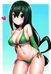 ai_generated bikini my_hero_academia novelai tsuyu_asui