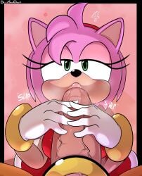 amy_rose anthro blowjob davidsanchan female furry segal03 sonic_(series) tagme