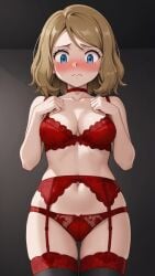 1female 1girl ai_generated female female_focus female_only lingerie medium_breasts pokemon serena_(pokemon)