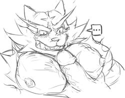 ... 2boys blush erection fangs feline furry gay human incineroar interspecies male male_only mammal monochrome muscular nintendo nipples pandapandapang pecjob pecs penis pokémon_(species) pokemon pokemon_(species) pokemon_sm simple_background sketch teeth veins veiny_penis video_games white_background