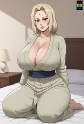 ai_generated cute_face long_hair massive_breasts mommy naruto naruto_shippuden repartz thick_thighs tsunade