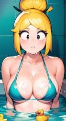 1girls ai_generated bath big_breasts brawl_stars cmai cum cum_on_breasts female female_only looking_at_viewer piper_(brawl_stars) rubber_duck tagme