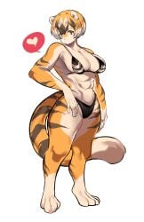 abs big_breasts breasts cleavage feline female furry huge_breasts mei_xiang muscular muscular_female mx99926 original tagme thick_thighs tiger tiger_girl wide_hips