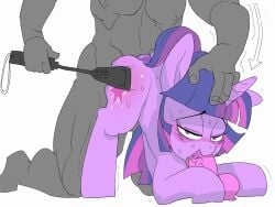 ambiguous_penetration anal anal_sex animal anon arrow_(symbol) baigak bedroom_eyes blush blush_lines blushing_at_viewer cucking_viewer cuckold_pov cutie_mark dildo dildo_in_mouth equine feral fly_swatter friendship_is_magic half-closed_eyes horn horse looking_at_viewer my_little_pony partial_male pony sex sex_toy spanking straight sucking_dildo sucking_penis twilight_sparkle_(mlp) unicorn unicorn_horn