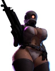 3d 3d_(artwork) big_breasts combine_assassin half-life half-life_2 half-life_2_beta mrbagheadman panties sfm sniper_rifle source_filmmaker thick_thighs valve voluptuous