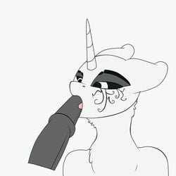 animated bald equine fan_character fellatio female fur gif horn horse mammal my_little_pony nording nording34 oral penis pony sex throat_bulge unicorn