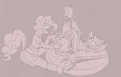 ! anthro anthro_on_anthro anthrofied applejack_(mlp) areola ass bondage bound breasts caroo clothed clothing duo equine feet female female_only femdom femsub freckles friendship_is_magic hair_on_head hasbro horse lezdom mammal monochrome multiple_girls my_little_pony nipples nude pinkie_pie_(mlp) pony pussy sex_toy sketch straight_hair sweat teasing thick_thighs thighs tickle_torture tickling tied_toes toe_bondage toe_cuffs toes vibrator yuri