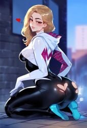 1girls ai_generated female female_only gwen_stacy gwen_stacy_(spider-verse) high_heels huge_thighs ignisai large_ass large_breasts large_butt large_thighs light-skinned_female massive_ass massive_breasts massive_butt massive_thighs perfect_body solo spider-gwen spider-man_(series) spider-verse tagme thiccwithaq_(ai_style) thick thick_ass thick_hips thick_legs thick_penis thick_thighs totk voluptuous voluptuous_female wide_hips