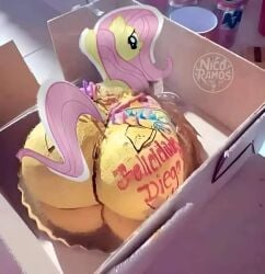 ass big_ass cake diego fluttershy_(mlp) hair hair_pink tail