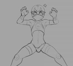 1boy average_sized_penis balls balls_in_panties bulge bulge_through_clothing eigaka femboy greyscale male_only mask masked masked_male monochrome penis penis_bulge penis_outline solo_male wrestling wrestling_mask wrestling_outfit