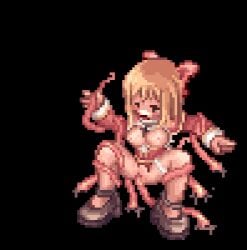 animated blonde_hair female high_priest high_priest_(ragnarok_online) pixel_art ragnarok_online rape restrained ribbon tentacle tentacle_rape vaginal_penetration