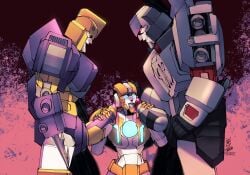 erikaskerzz impactor male male/male megatron penis precum_drip rung stroking_penis threesome transformers transformers_idw unusual_cum