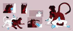 2017 anthro balls brimstar cum cum_on_face feline fellatio female fur furry fuzzamorous mammal nox_(disambiguation) nox_(yajuu) oral original original_character original_characters penis sex thelxlbloodlxlprince