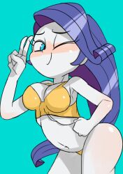 1girls armpits baigak bikini breasts cleavage equestria_girls female female_only friendship_is_magic hasbro my_little_pony navel rarity_(eg) rarity_(mlp) solo solo_female swimsuit tagme wide_hips