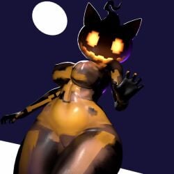 1girls 2025 3d animated anthro areolae big_breasts bodypaint bouncing_breasts breasts cat_ears cat_girl catgirl child_bearing_hips female female_only fortnite hourglass_figure jack-o'-lantern jiggling_breasts jiggling_thighs jojomingles light-skinned_female light_skin looking_at_viewer looking_down nipples no_sound nude nude_female pumpkin pumpkin_head pussy solo spice_(fortnite) tagme thick_thighs thighs video video_games voluptuous voluptuous_female walking wide_hips