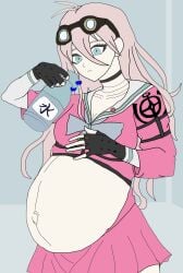 danganronpa danganronpa_v3 female_only iruma_miu pregnant pregnant_belly pregnant_female