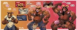 2025 2_horns 4_fingers alfredafton anthro arm_hair armpit_hair balls beard belly biceps big_muscles big_pecs big_penis body_hair body_size_growth bottomwear bovid bursting_out_of_clothing canid canine caprine chest_hair chest_tuft clothed clothing comic crouching denim denim_bottomwear denim_clothing dialogue digital_drawing_(artwork) digital_media_(artwork) erection erection_under_clothing facial_hair facial_piercing fingers flexing flexing_bicep fox genital_growth genitals goat grin grinning_at_viewer growth hand_on_leg hand_on_thigh hi_res horn horn_growth humanoid_genitalia humanoid_penis identity_death jeans male mammal mind_control muscle_growth musclegut muscular muscular_anthro muscular_arms muscular_male muscular_thighs nipple_piercing nipples nose_piercing nose_ring nude nude_anthro nude_male offscreen_character pants pec_expansion pecs penis penis_growth personality_change piercing pink_nipples ring_piercing sequence shirt size_transformation smile solo species_transformation tail topwear torn_clothing transformation transformation_sequence tuft underwear white_clothing white_shirt white_topwear