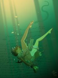 artist_request asphyxiation barefoot disney drowning peter_pan_(disney) underwater wendy_darling