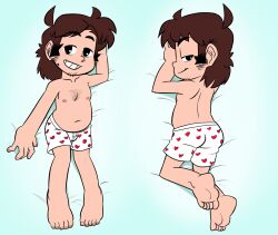 1boy barely_clothed beard beard_stubble body_pillow body_pillow_design bodypillow chest_hair_peek cybertoxin dakimakura dakimakura_design dakimakura_pillow dakimakura_pose dakimakura_style dakimakura_template heart heart_underwear laying laying_back laying_down laying_on_back laying_on_bed laying_on_stomach looking_at_viewer looking_back looking_back_at_viewer lying lying_down lying_on_back lying_on_bed lying_on_stomach male male_focus male_only partially_clothed skinny solo solo_focus solo_male toon_ethan_(cybertoxin) toony underwear underwear_only young