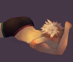 ass b3av7_(artist) blonde_hair katsuki_bakugou my_hero_academia red_eyes