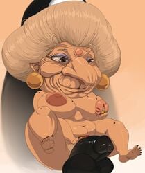 bbw female kaonashi large_breasts nipples old_woman pdxyz penis spirited_away studio_ghibli tagme yubaba