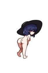 1girls ass aurelia_synthastasia barefoot blue_hair breasts completely_nude completely_nude_female enf4life9 female female_only hair_between_eyes medium_hair mole_on_ass naked_hat niyuyu nude nude_female original_character shantae solo style_imitation tagme witch_hat