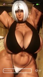 final_fantasy final_fantasy_xiv garlean gpose(ffxiv) gpose_(ffxiv) huge_ass huge_breasts hyur kallitheshort midlander solaris_caelum tagme venus_body white_hair
