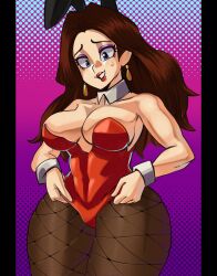 blue_eyes breasts brown_hair female female_only mario_(series) moxydrawsmore nintendo pauline solo